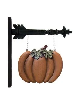 10" Orange Pumpkin Hanging Figure