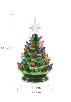 10" Tabletop Ceramic Christmas Tree -halloween Shop 10 tabletop ceramic christmas tree alt 3
