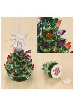 10" Tabletop Ceramic Christmas Tree -halloween Shop 10 tabletop ceramic christmas tree alt 4