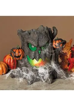 12 Inch Electric Lighted Smoky Haunted Stump -halloween Shop 12 electric lighted smoky haunted stump alt 2