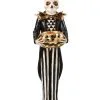 13 Inch Skeleton & Jack O' Lantern With Candle Figure