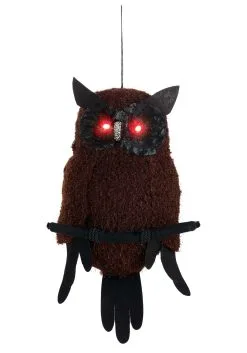 18" Large Light Up Owl Decoration -halloween Shop 18 large light up owl prop alt 5