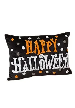 20" Happy Halloween Fabric Pillow