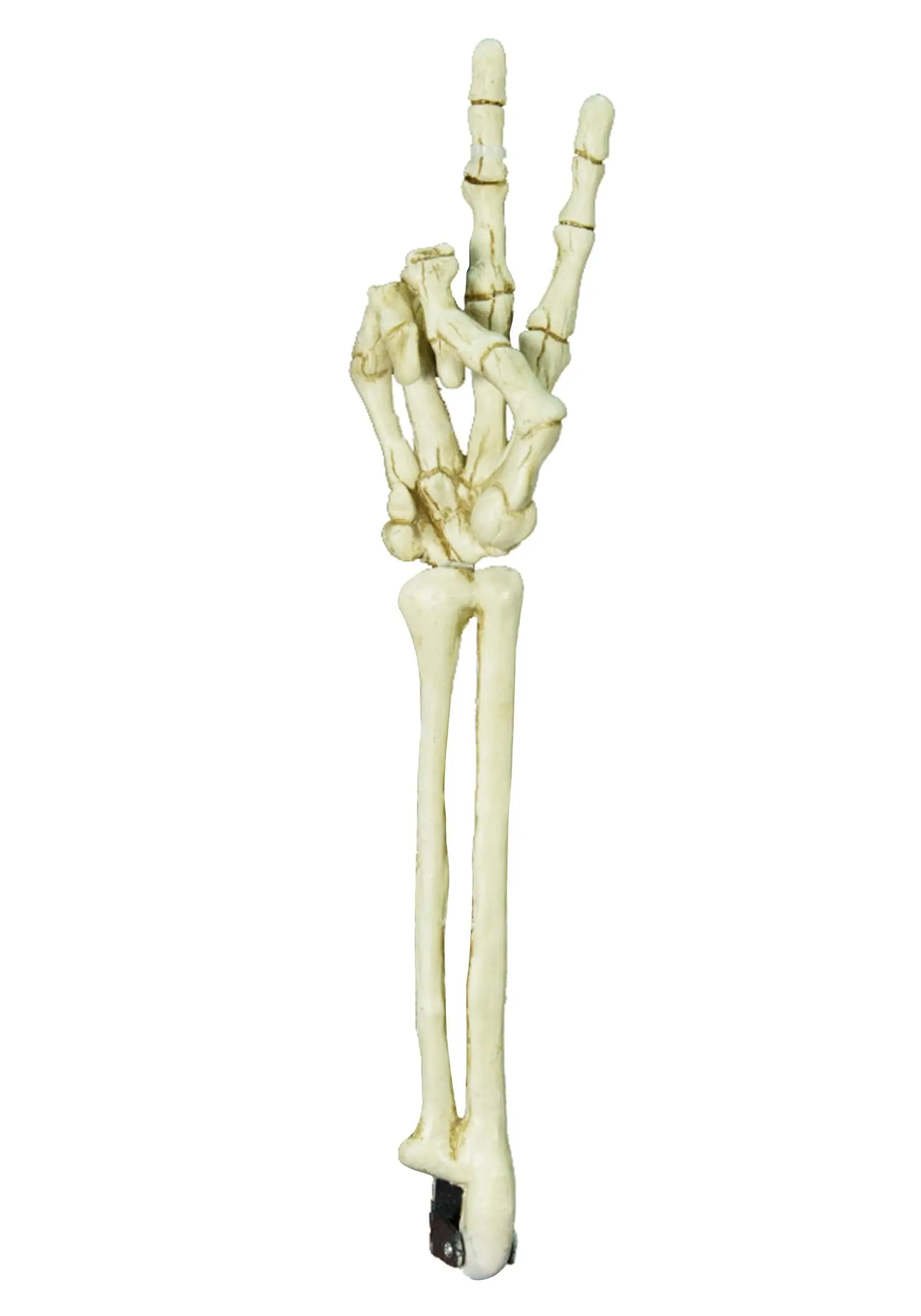 19.5" Peace Out Skeleton Hand Stake Decoration 1 19.5" Peace Out Skeleton Hand Stake Decoration
