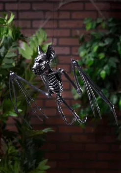 Medium 22" Black Bat Skeleton