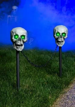 25" Skull Pathway Lights Decoration (Set Of 2)