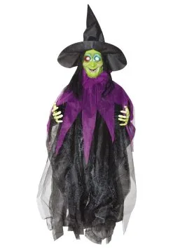 3' Hanging Light Up Witch Decoration