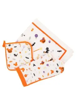 3 Piece Disney Mickey Halloween Treats Textile Kitchen Set