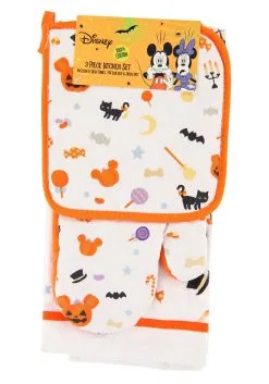 3 Piece Disney Mickey Halloween Treats Textile Kitchen Set -halloween Shop 3 piece disney mickey halloween treats textile set alt 4