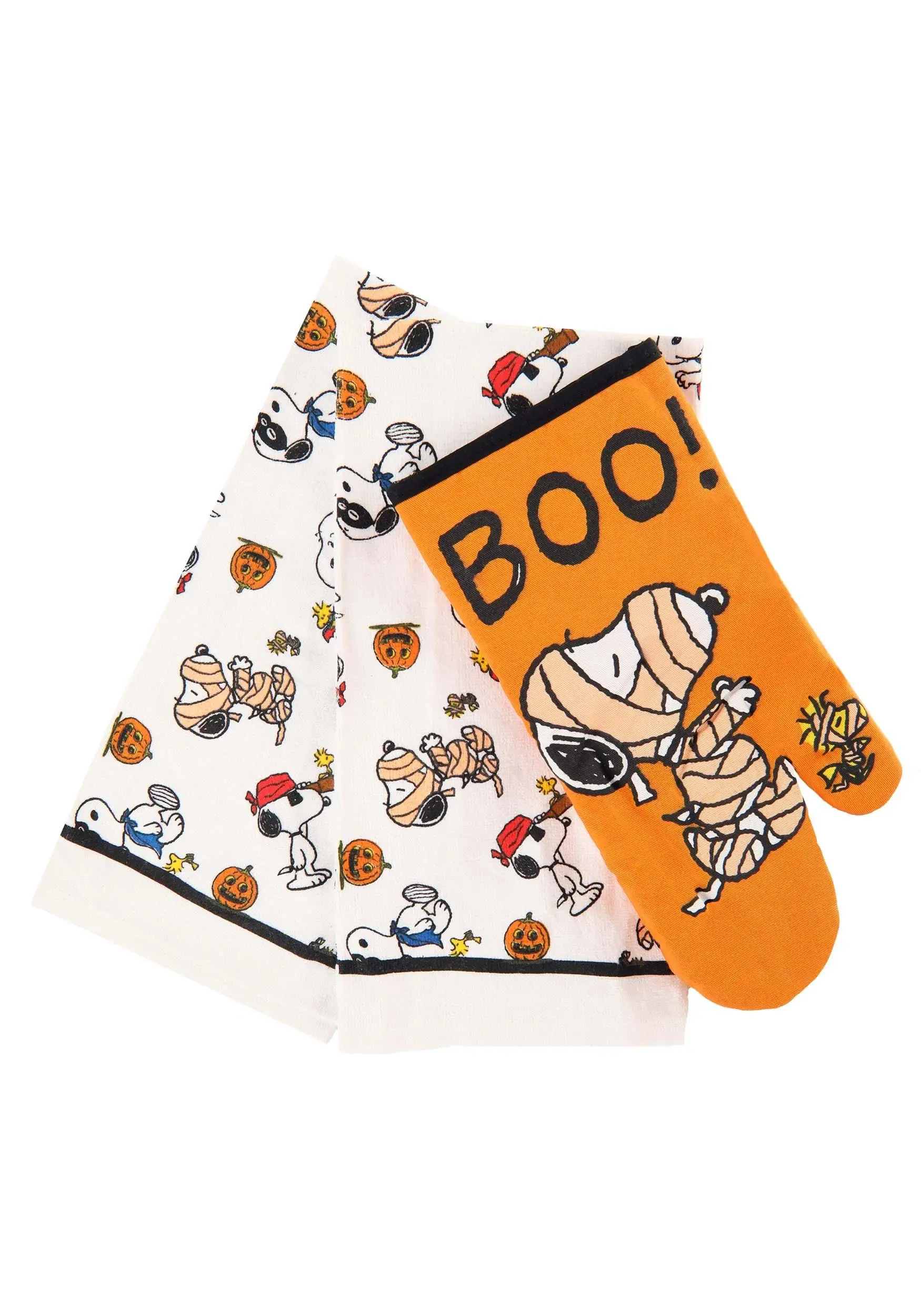 3 Piece Snoopy Halloween Mummy Textile Kitchen Set 1 3 Piece Snoopy Halloween Mummy Textile Kitchen Set