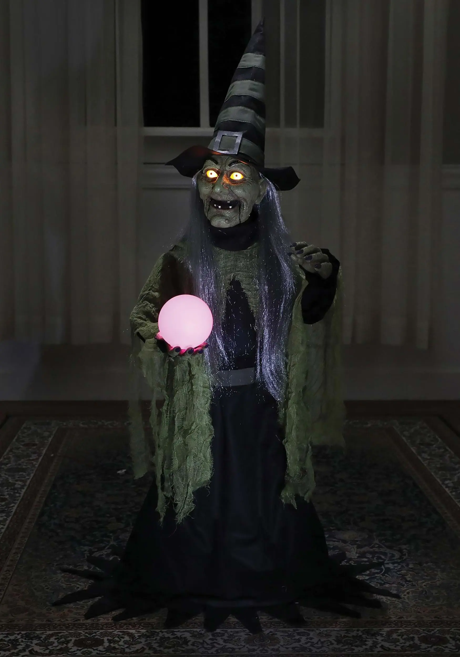 Fortune Teller Witch 36 Inch Animated Prop 1 Fortune Teller Witch 36 Inch Animated Prop