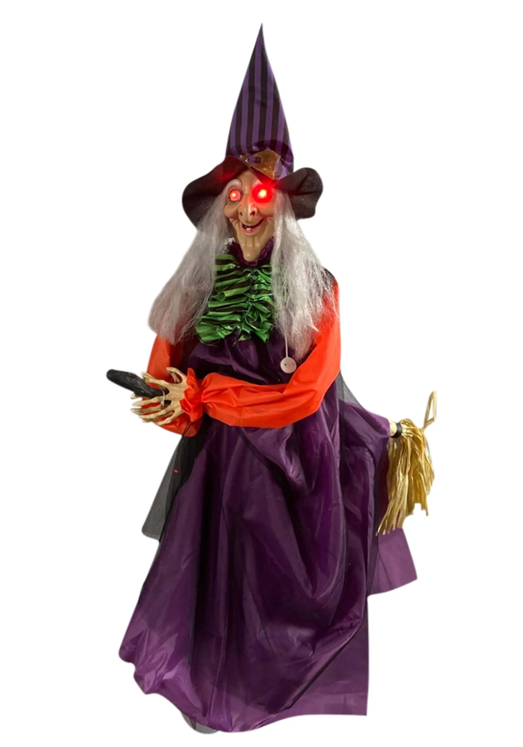 Hanging Animated 39" Flying Witch On Broom 1 Hanging Animated 39" Flying Witch On Broom