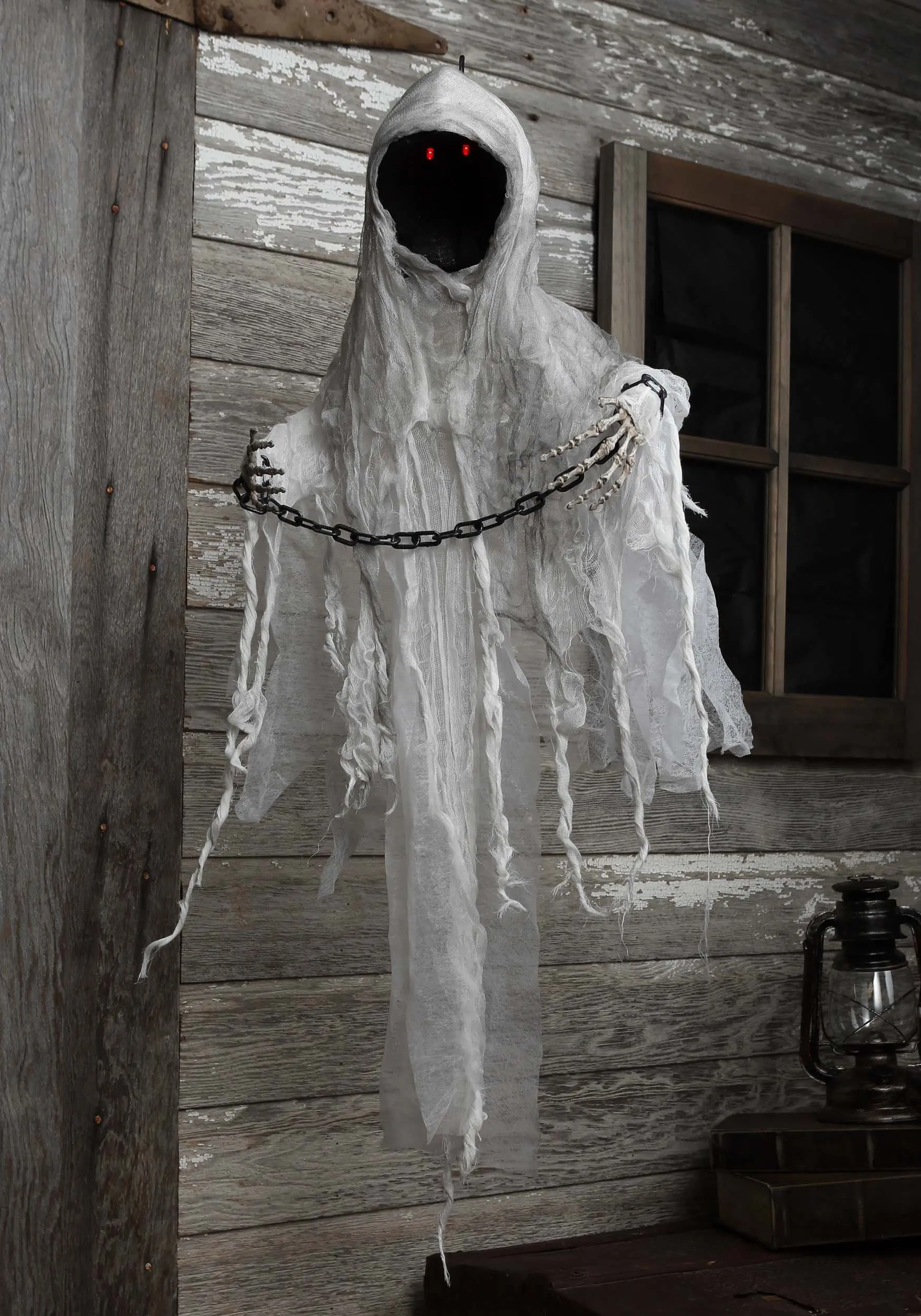 3ft Hanging Faceless Ghost Animatronic Decoration 1 3ft Hanging Faceless Ghost Animatronic Decoration