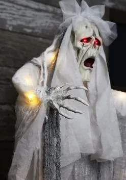 3ft Hanging Light-Up Ghost Decoration -halloween Shop 3ft hanging light up ghost alt 3