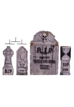 4 In 1 Tombstone Halloween Decoration Set