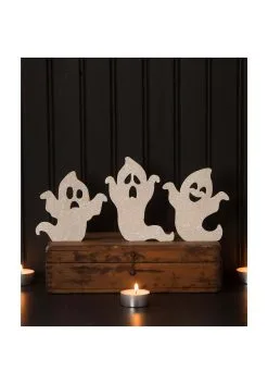 White 4.5" Ghoulish Ghost Silhouette Set
