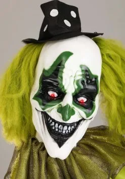 5.5ft Green Animated Clown -halloween Shop 5 5ft animated green clown alt 2