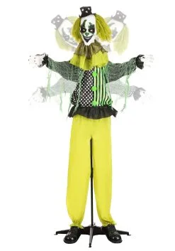 5.5ft Green Animated Clown -halloween Shop 5 5ft animated green clown alt 4
