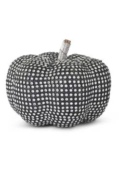 5" Black Pumpkin W/Rhinestones
