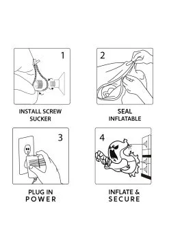 5FT Tall Window Breaker Ghost Inflatable Decoration -halloween Shop 5ft tall scary window breaker ghost inflatable dec alt 6