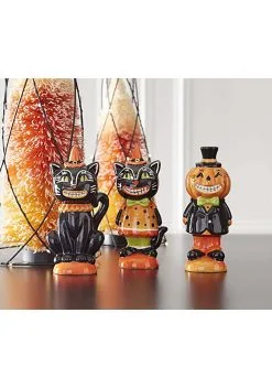 Set Of Three 6 Inch Vintage Inspired Halloween Figurines -halloween Shop 6 inch set of 3 vintage inspired halloween figurines alt 2