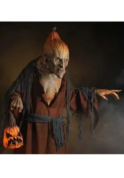 6ft Pumpkin Witch Prop With LED Pumpkin Decoration