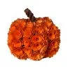 Wood Rose Harvest Pumpkin - 7.5"H