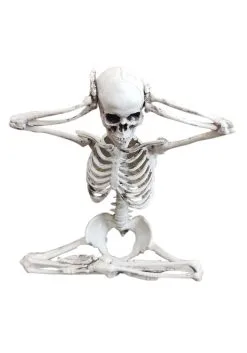 7" Hear No Evil Yoga Skeleton