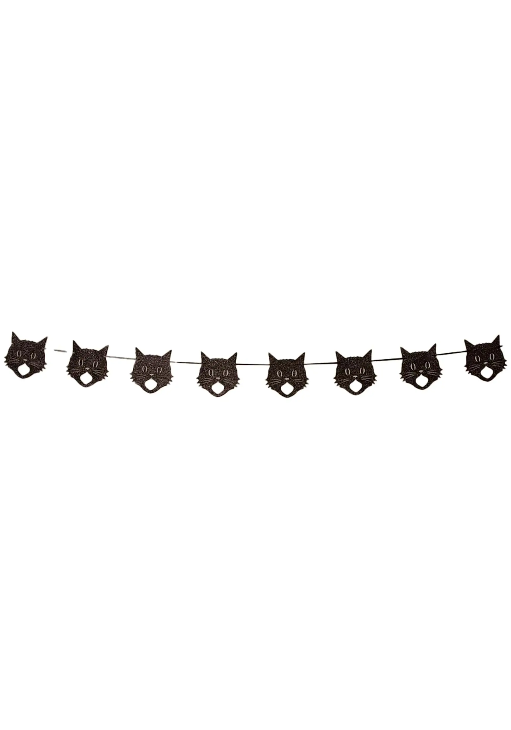 72 Inch Glittered Scaredy Cat Garland 2 72 Inch Glittered Scaredy Cat Garland - Image 2