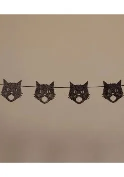 72 Inch Glittered Scaredy Cat Garland 6 72 Inch Glittered Scaredy Cat Garland -halloween Shop 72 glittered scaredy cat silhouette garland alt 2