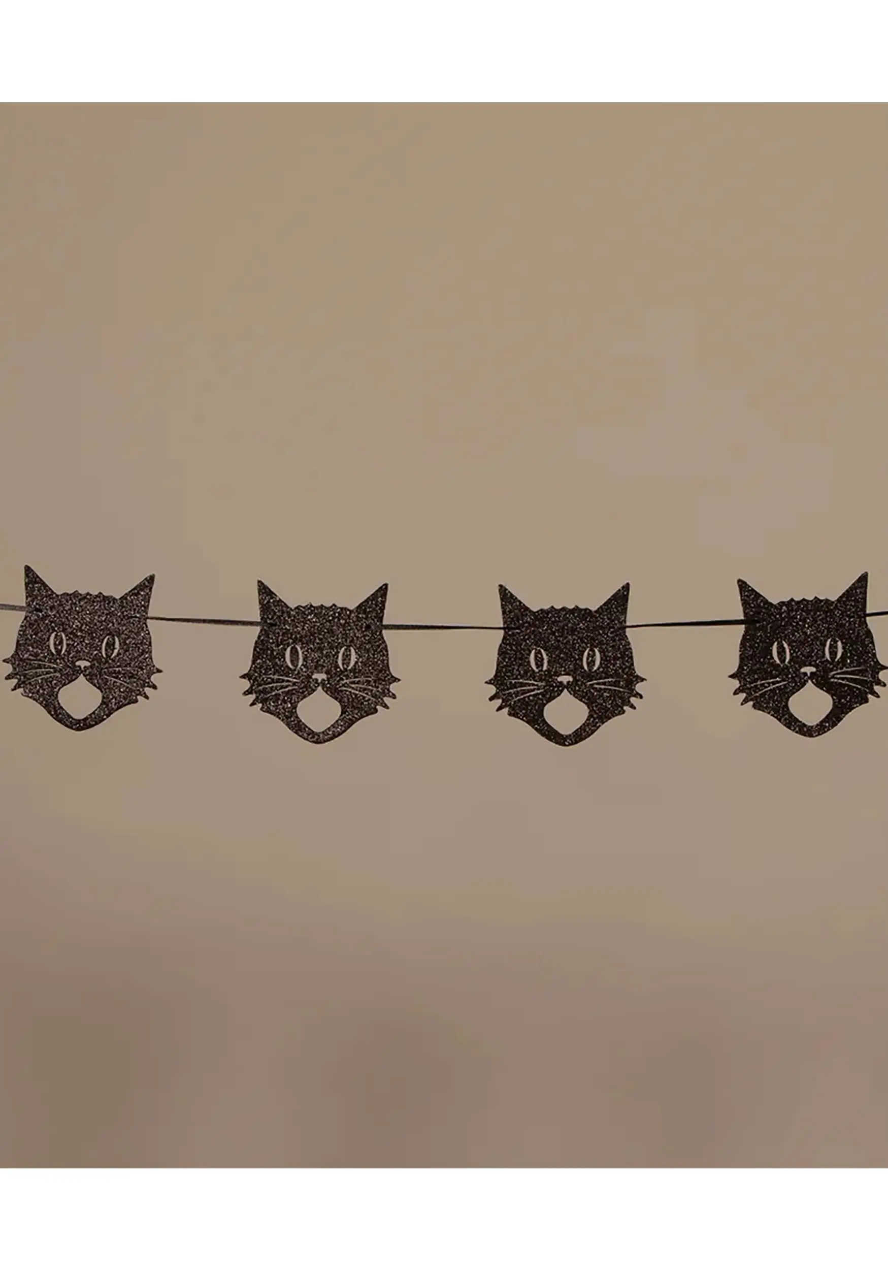 72 Inch Glittered Scaredy Cat Garland 3 72 Inch Glittered Scaredy Cat Garland - Image 3