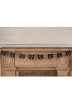 72 Inch Glittered Scaredy Cat Garland 7 72 Inch Glittered Scaredy Cat Garland -halloween Shop 72 glittered scaredy cat silhouette garland alt 3