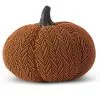 8" Orange And Black Herringbone Pumpkin
