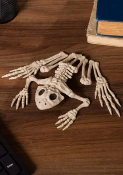 8" Skeleton Frog Decor