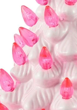 Pink Ceramic 10" Christmas Tree Decoration -halloween Shop 9 inch pink ceramic christmas tree decoration alt 2