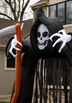 9.6ft Inflatable Reaper Of Death Arch -halloween Shop 96ft inflatable reaper death arch alt 2