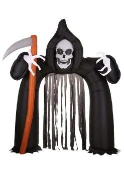 9.6ft Inflatable Reaper Of Death Arch -halloween Shop 96ft inflatable reaper death arch alt 3
