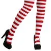 Adult Red And White Striped Socks