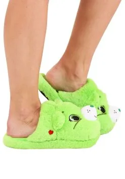 Good Luck Care Bear Slippers For Adults -halloween Shop adults good luck care bear slippers alt 5
