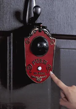 Animated Red Doorbell Halloween Decoration