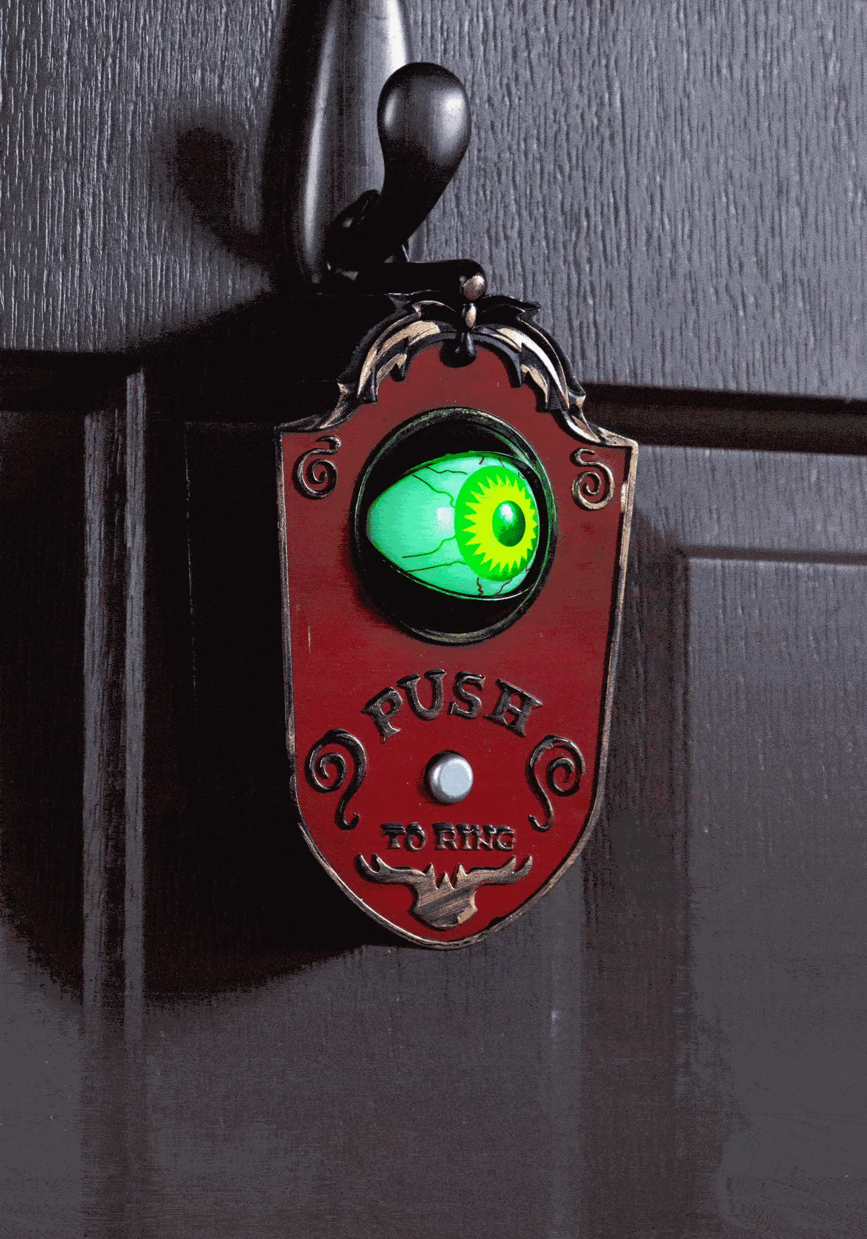 Animated Red Doorbell Halloween Decoration 1 Animated Red Doorbell Halloween Decoration
