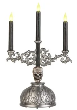 Tabletop Animated Décor-Wobbling-Skull Candelabra