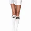 Athletic Knee High Stockings White/Black
