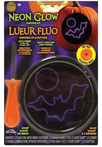 Neon Light Bat Pumpkin Carving Kit 2 Neon Light Bat Pumpkin Carving Kit - Image 2