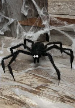 24" Furry Black Spider Prop Decoration