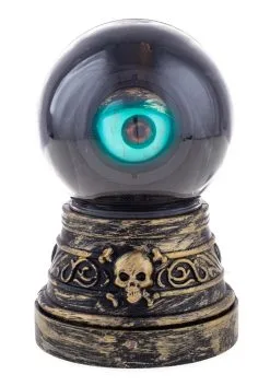 Crystal Ball With Blinking Evil Eye Halloween Decoration
