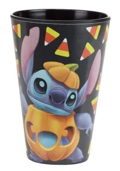 Adult Disney Stitch Jack O'Lantern Black Tumblers Set Of 4 -halloween Shop disney stitch jack olantern black tumblers set of alt 2