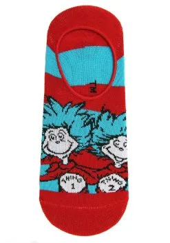 Dr. Seuss No Show Sock Set Adult 5 Pairs -halloween Shop dr seuss adult 5 pair no show sock set alt 4
