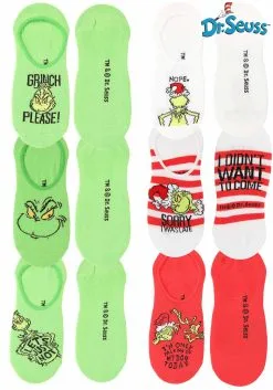 Dr. Seuss Grinch 6-Pack No-Show Socks
