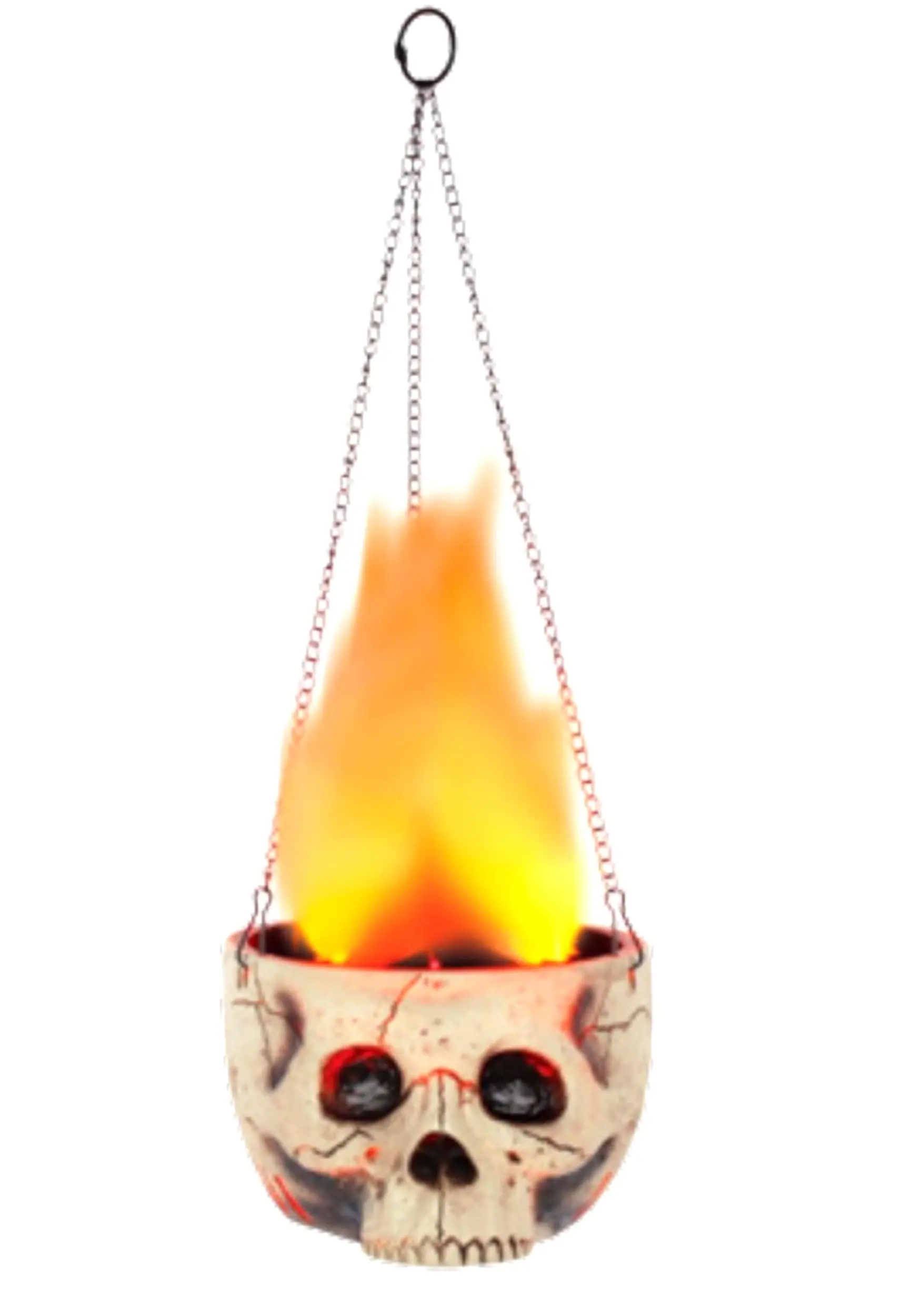 Flaming Fire Skull Sconce Halloween Prop 1 Flaming Fire Skull Sconce Halloween Prop